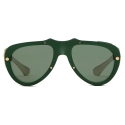 Burberry - Occhiali da Sole Shield a Maschera - Verde Foresta Scuro - Burberry Eyewear