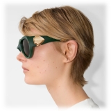 Burberry - Shield Mask Sunglasses - Dark Forest Green - Burberry Eyewear