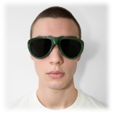 Burberry - Shield Mask Sunglasses - Dark Forest Green - Burberry Eyewear