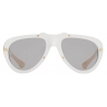 Burberry - Shield Mask Sunglasses - White - Burberry Eyewear