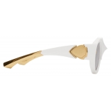 Burberry - Occhiali da Sole Shield a Maschera - Bianco - Burberry Eyewear