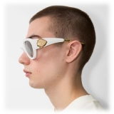 Burberry - Occhiali da Sole Shield a Maschera - Bianco - Burberry Eyewear