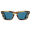 Burberry - Stripe Square Sunglasses - Tortoiseshell - Burberry Eyewear