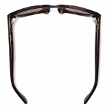 Burberry - Tubular Oval Sunglasses - Dark Havana - Burberry Eyewear