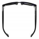 Burberry - Occhiali da Sole Ovali con Aste Tubolari - Nero Trasparente - Burberry Eyewear