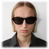 Burberry - Tubular Oval Sunglasses - Transparent Black - Burberry Eyewear
