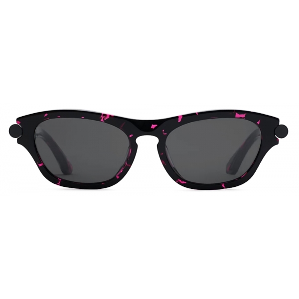Burberry - Tubular Oval Sunglasses - Purple Havana - Burberry Eyewear