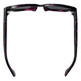Burberry - Tubular Oval Sunglasses - Purple Havana - Burberry Eyewear