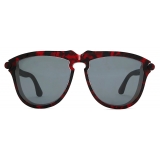 Burberry - Occhiali da Sole Tubolari - Rosso Scuro - Burberry Eyewear