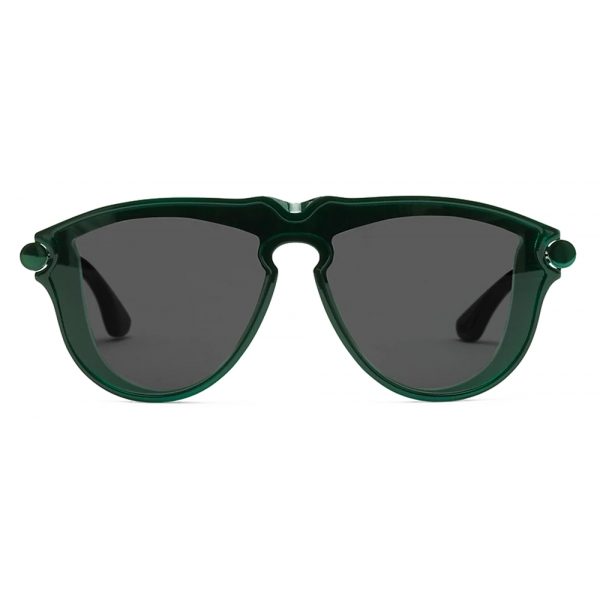 Burberry - Occhiali da Sole Tubolari - Verde Scuro - Burberry Eyewear