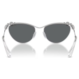 Swarovski - Occhiali da Sole Ovali - Argento - Occhiali da Sole - Swarovski Eyewear
