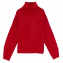 Ottod'Ame - Ribbed Wool Blend Sweater - Bordeaux - Sweater - Luxury Exclusive Collection