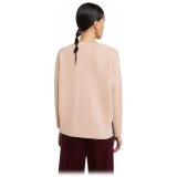 Ottod'Ame - V-Neck Shaved Yarn Sweater - Rosa Nude - Sweater - Luxury Exclusive Collection