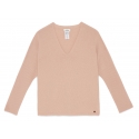 Ottod'Ame - V-Neck Shaved Yarn Sweater - Rosa Nude - Sweater - Luxury Exclusive Collection