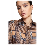 Ottod'Ame - Shirt in Optical Geometric Pattern - Multicolour - Shirt - Luxury Exclusive Collection
