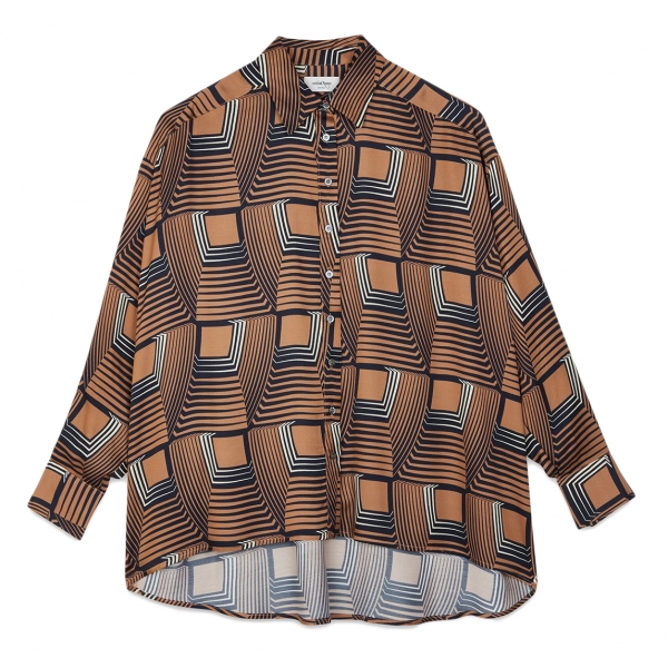 Ottod'Ame - Shirt in Optical Geometric Pattern - Multicolour - Shirt - Luxury Exclusive Collection