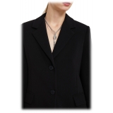 Ottod'Ame - Single Breasted Combed Wool Jacket - Black - Jacket - Luxury Exclusive Collection
