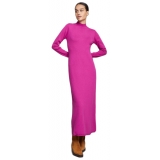 Ottod'Ame - Long Dress in Stretch Jersey - Fuxia - Dresses - Luxury Exclusive Collection
