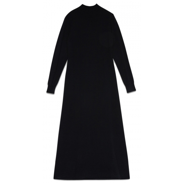 Ottod'Ame - Long Dress in Stretch Jersey - Black - Dresses - Luxury Exclusive Collection