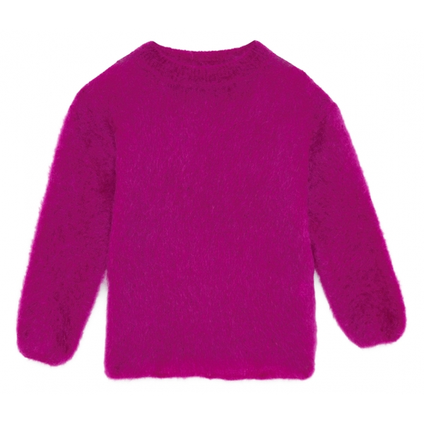 Ottod'Ame - Oversized Sweater with Crater Neck - Fuxia - Sweater - Luxury Exclusive Collection