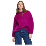 Ottod'Ame - Oversized Sweater with Crater Neck - Fuxia - Sweater - Luxury Exclusive Collection