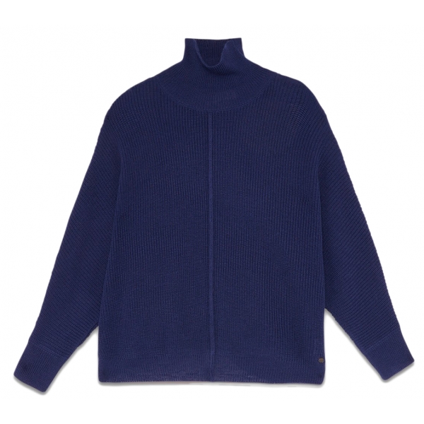 Ottod'Ame - Yarn Stripe Detail Sweater - Blue - Sweater - Luxury Exclusive Collection