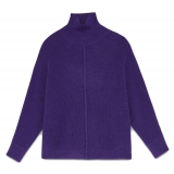 Ottod'Ame - Yarn Stripe Detail Sweater - Purple - Sweater - Luxury Exclusive Collection
