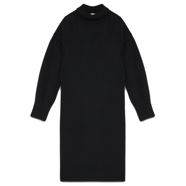 Ottod'Ame - Knitted Dress with Side Slits - Black - Dresses - Luxury Exclusive Collection