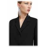 Ottod'Ame - Single Breasted Jacket with Stand-Up Lapels - Black - Jacket - Luxury Exclusive Collection