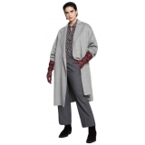 Ottod'Ame - Double-Breasted Coat with Belt - Grey - Jacket - Luxury Exclusive Collection