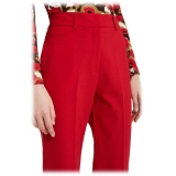 Ottod'Ame - Pantalone Gamba Dritta in Tessuto Pettinato - Rosso - Pantalone - Luxury Exclusive Collection