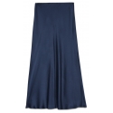 Ottod'Ame - Viscose Midi Skirt with Elastic Waistband - Blue - Skirt - Luxury Exclusive Collection