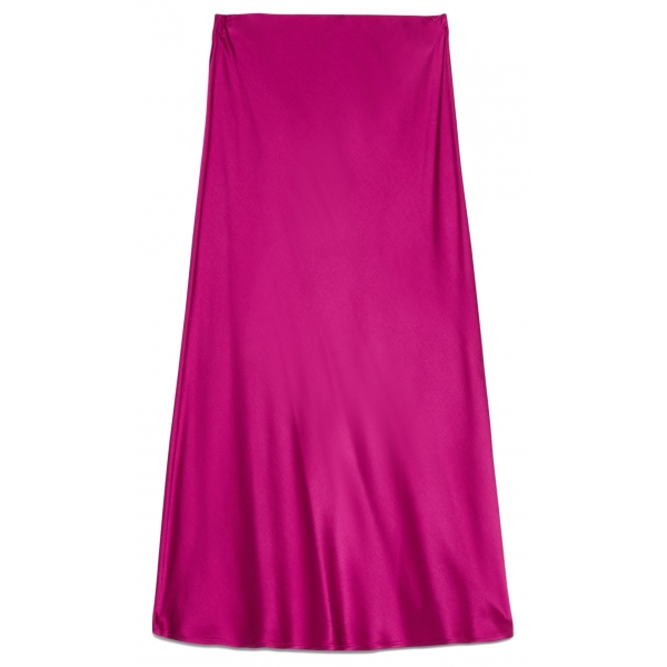 Ottod'Ame - Viscose Midi Skirt with Elastic Waistband - Fuxia - Skirt - Luxury Exclusive Collection