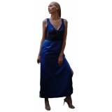 Miriam Tirinzoni - Silk Cocktail Dress - Blue - Dresses - Luxury Exclusive Collection