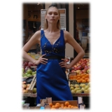 Miriam Tirinzoni - Silk Cocktail Dress - Blue - Dresses - Luxury Exclusive Collection