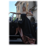 Miriam Tirinzoni - Evening Dress - Dark Green and Pink - Dresses - Luxury Exclusive Collection