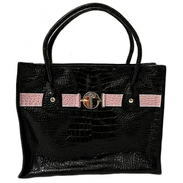 Miriam Tirinzoni - Borsa Color Nero e Rosa - Borsa - Luxury Exclusive Collection