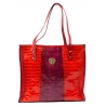 Miriam Tirinzoni - Calfskin Bag with Red Python Print - Bags - Luxury Exclusive Collection
