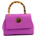 Miriam Tirinzoni - Calf Leather Bag with Bamboo Handle - Pink - Bags - Luxury Exclusive Collection