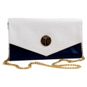 Miriam Tirinzoni - Blue and White Calf Leather Bag - Bags - Luxury Exclusive Collection