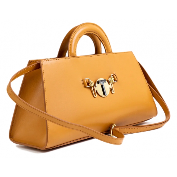 Miriam Tirinzoni - Borsa Rigida in Pelle di Vitello - Panna - Borsa - Luxury Exclusive Collection