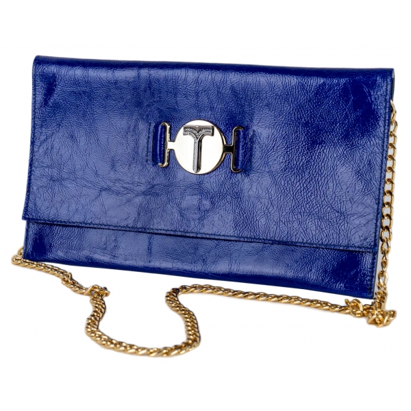 Miriam Tirinzoni - Borsa in Pelle di Vitello Blu - Borsa - Luxury Exclusive Collection