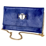 Miriam Tirinzoni - Blue Calf Leather Bag - Bags - Luxury Exclusive Collection