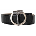 Miriam Tirinzoni - Black Eel Leather Belt - Belt - Luxury Exclusive Collection