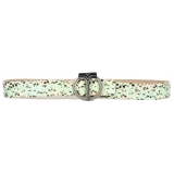 Miriam Tirinzoni - Green Calf Leather Belt with Python Print - Belt - Luxury Exclusive Collection