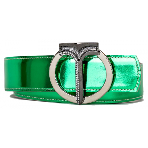 Miriam Tirinzoni - Cintura in Verde Vernice - Cintura - Luxury Exclusive Collection