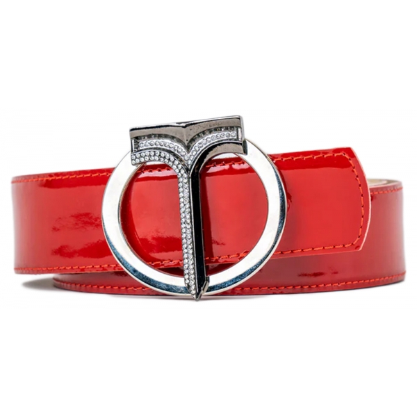 Miriam Tirinzoni - Cintura in Rosso Vernice - Cintura - Luxury Exclusive Collection