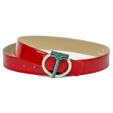 Miriam Tirinzoni - Red Patent Leather Belt - Belt - Luxury Exclusive Collection