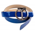 Miriam Tirinzoni - Blue Calf Leather Belt - Belt - Luxury Exclusive Collection