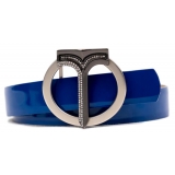 Miriam Tirinzoni - Blue Calf Leather Belt - Belt - Luxury Exclusive Collection